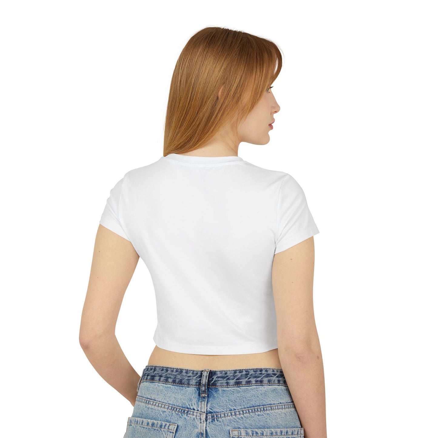 Baby Tee "Daddy Buys Me Ammo" - Trendy Feminine Crop Tee