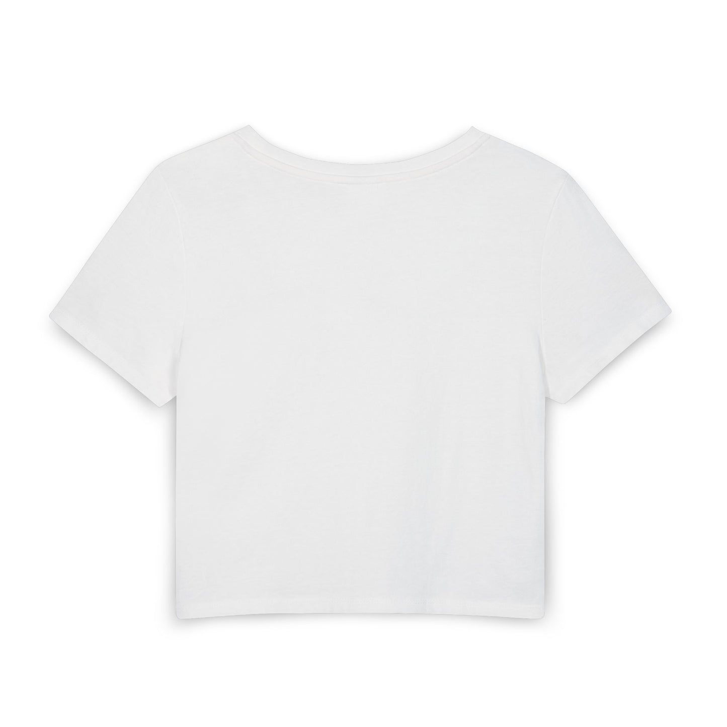 Women's Baby Tee — "Daddy Buys Me Ammo" Cropped White Graphic Tee